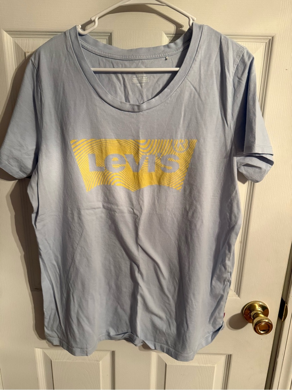 Levi's Light Blue Tee with Yellow Logo